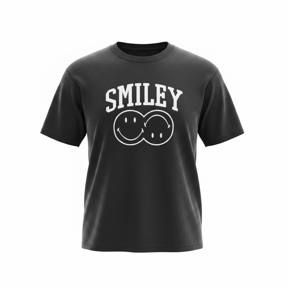 H & M Smiley Originals Black T Shirt Unisex M